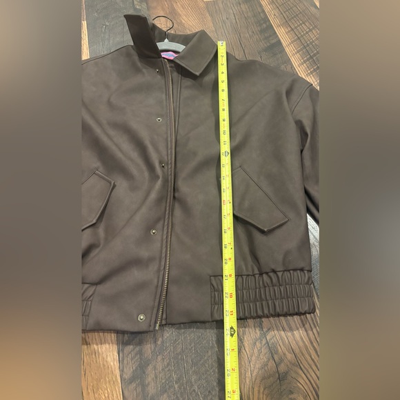 Edikted Mori Oversized Faux Dark
Leather Jacket in size small - Picture 13 of 16